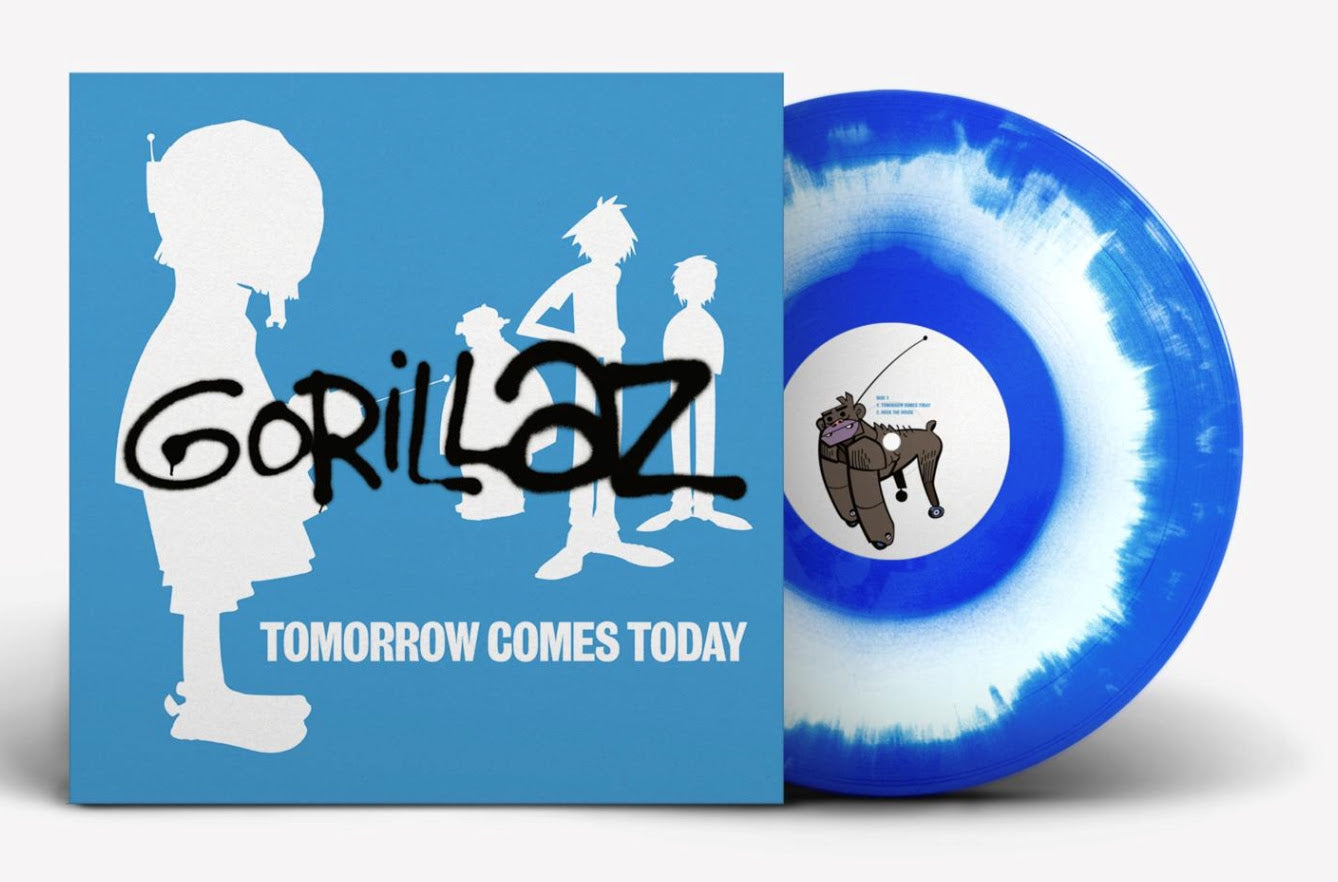 Gorillaz- Tomorrow Comes Today EP (White/Blue Vinyl) - VINYL