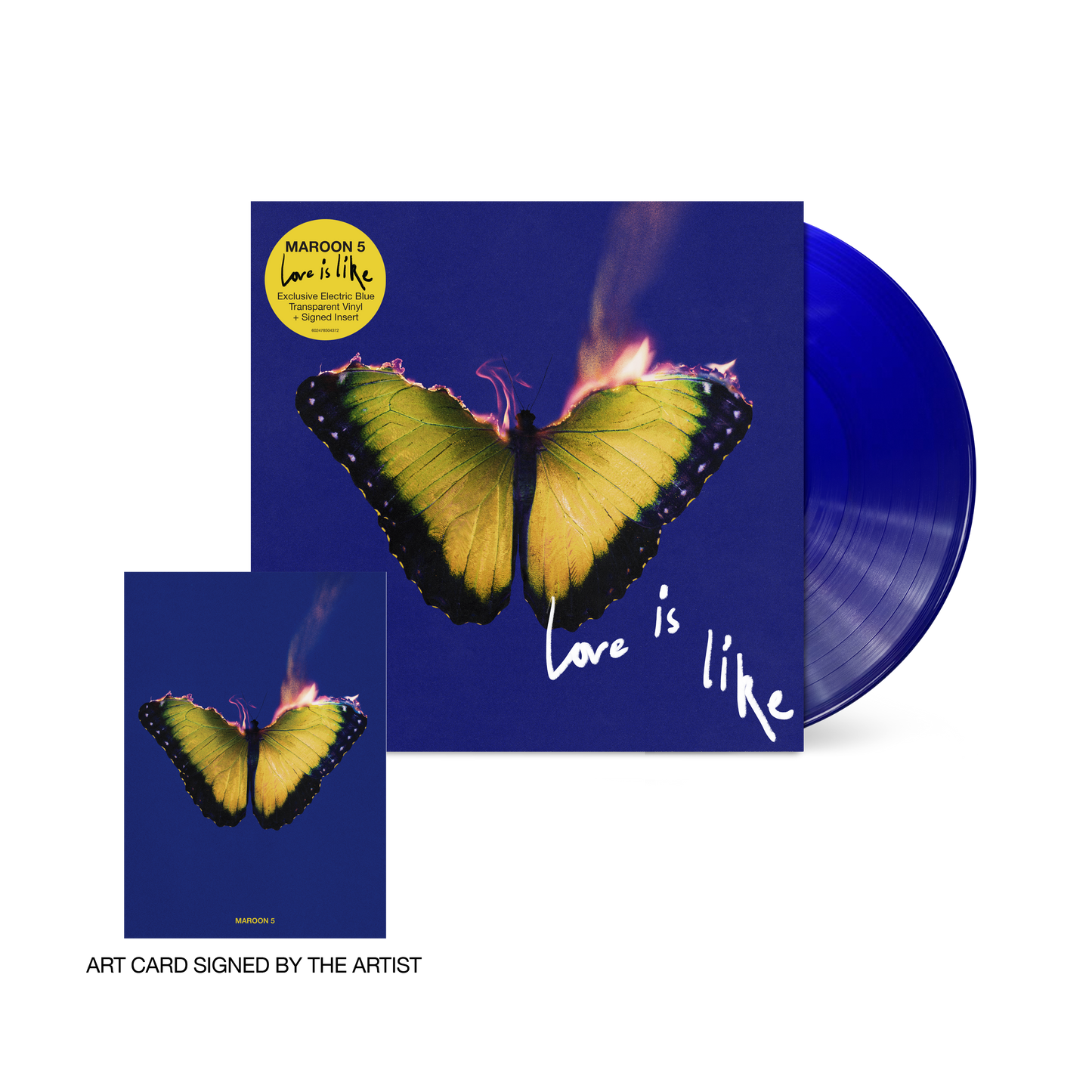 Maroon 5- Love Is Like (Indie Exclusive Vinyl) (Blue Vinyl, Signed Insert) (SEAM SPLIT) (DAMAGED) - VINYL