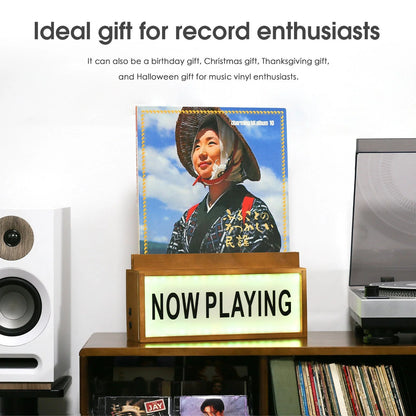 Multicolour LED Lightbox Now Playing Vinyl Record Stand